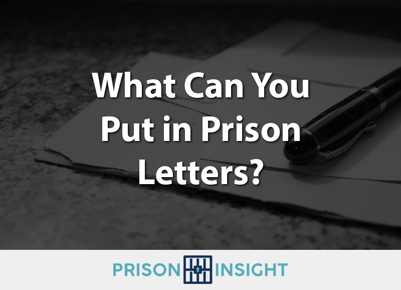 What can you put in prison letters